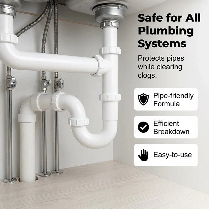 Powerful Drain Unclogging Tablets for Kitchen and Bathroom Pipes